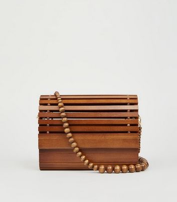 New look wooden on sale bag