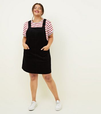 new look curve pinafore dress