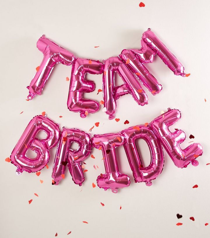 bright pink team bride