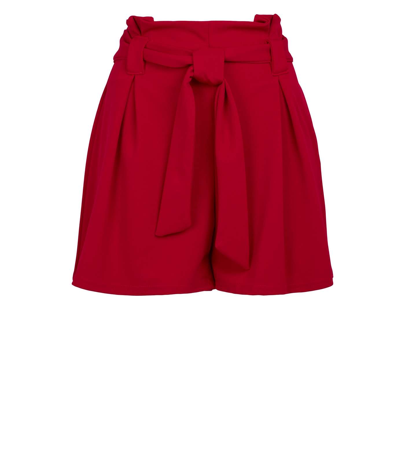 Red Scuba High Waist Shorts Image 4