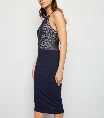 AX Paris Blue 2 in 1 Lace Midi Dress New Look shop for AX Paris Blue 2 in 1 Lace Midi Dress New Look at Shopo