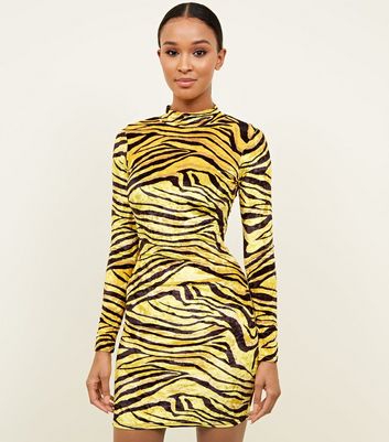 tiger bodycon dress