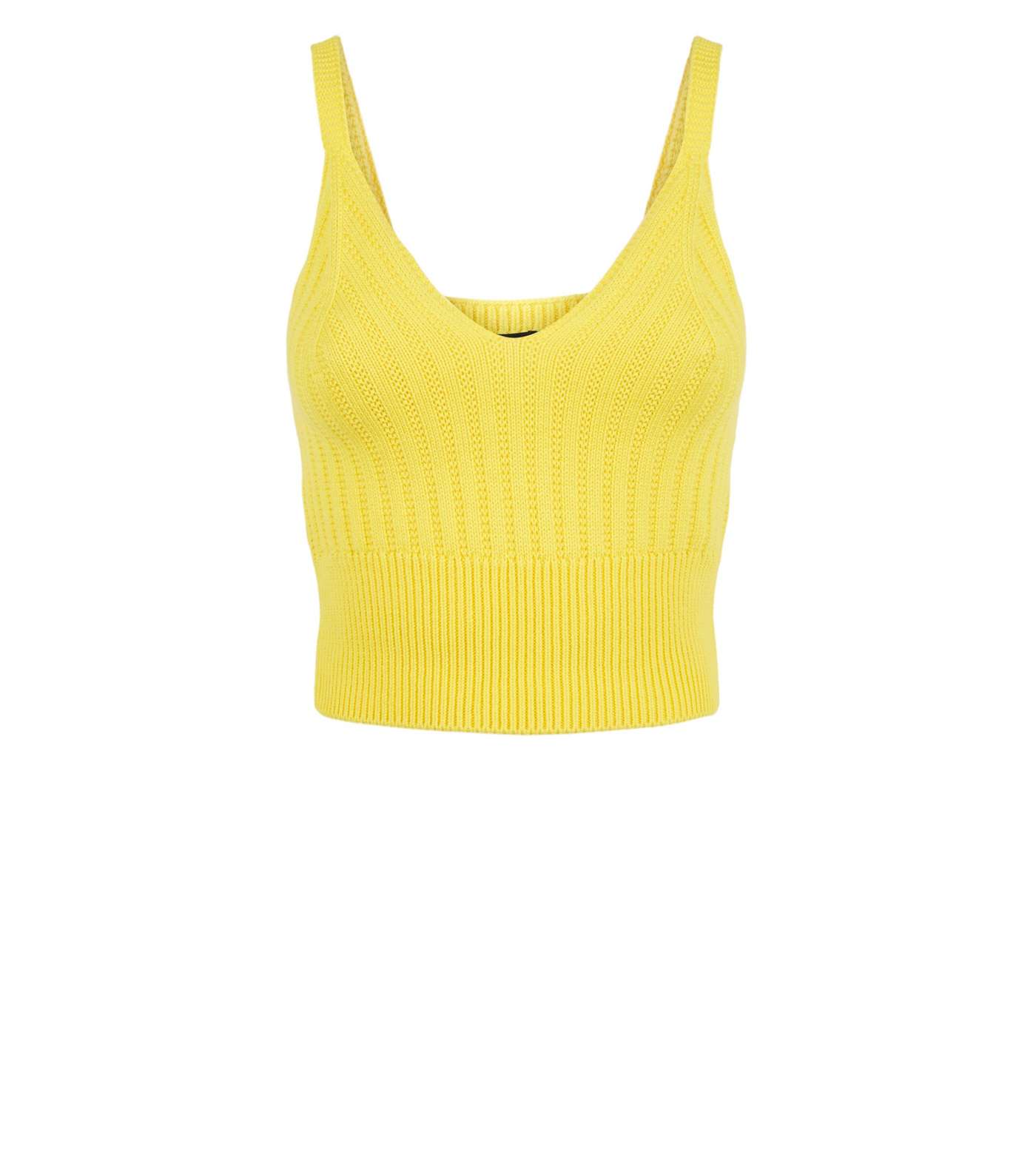 Yellow Knitted Bralette Image 4