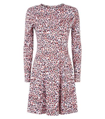 new look red leopard print dress