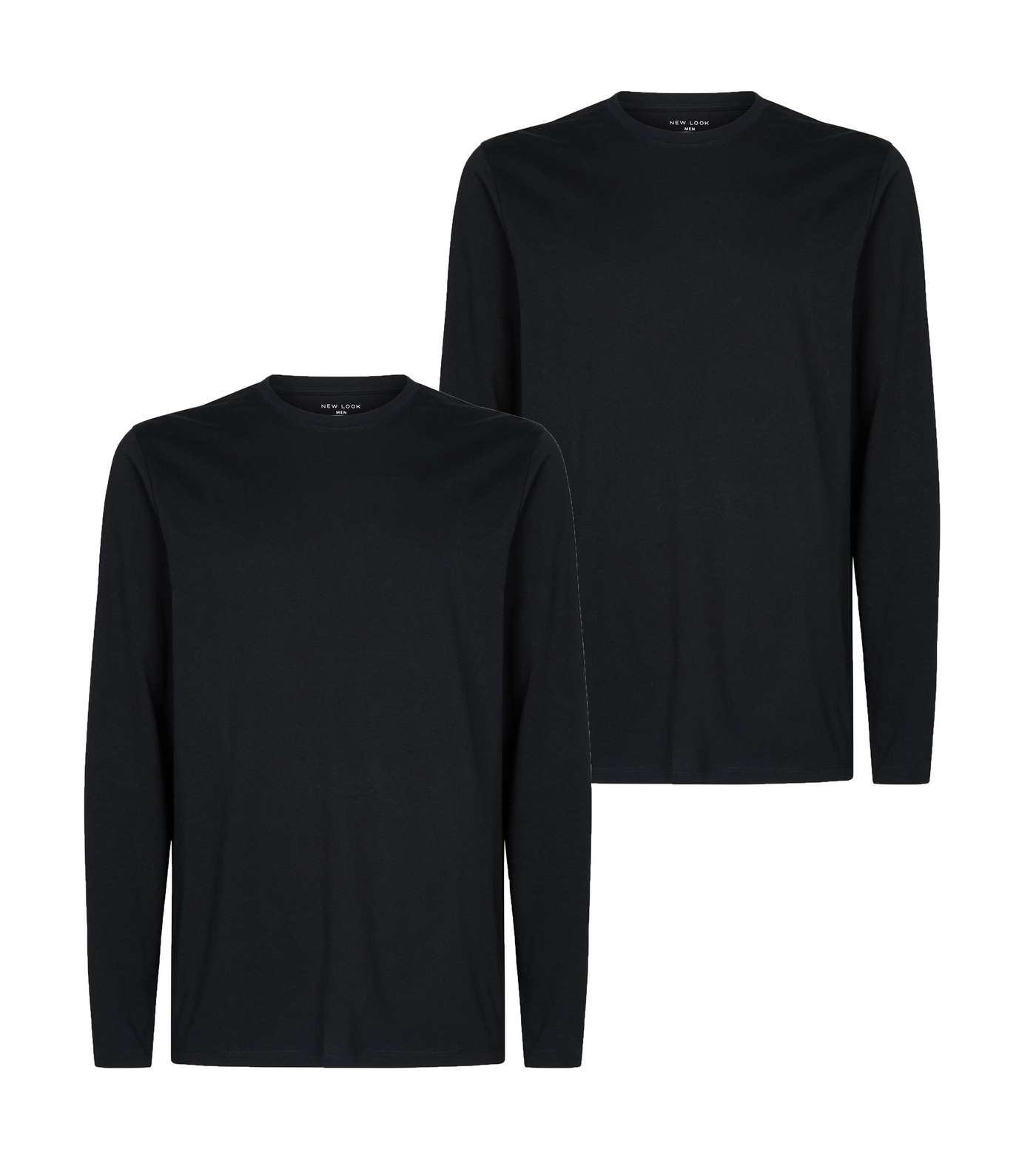 2 Pack Black Long Sleeve T-Shirts Image 4