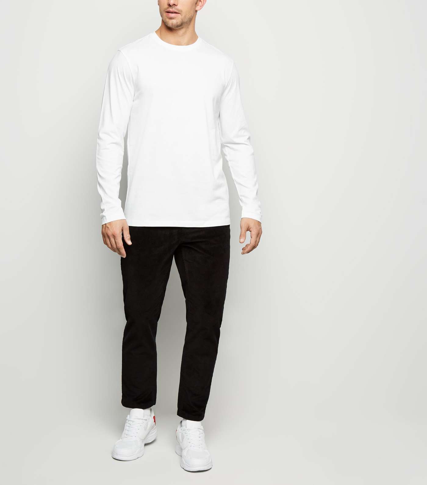 2 Pack White Long Sleeve T-Shirts Image 2