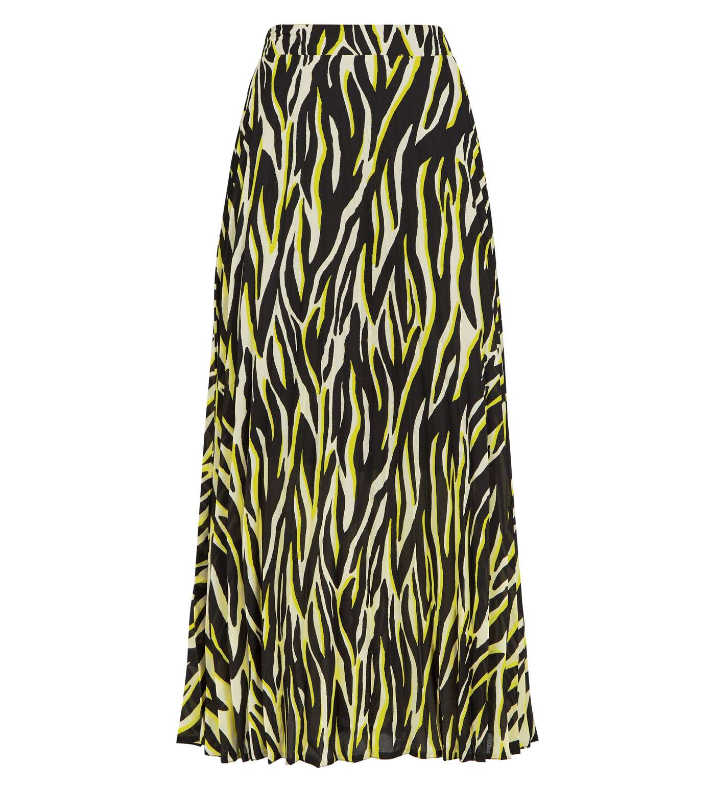 Black and Neon Zebra Print Midi Skirt Image 4