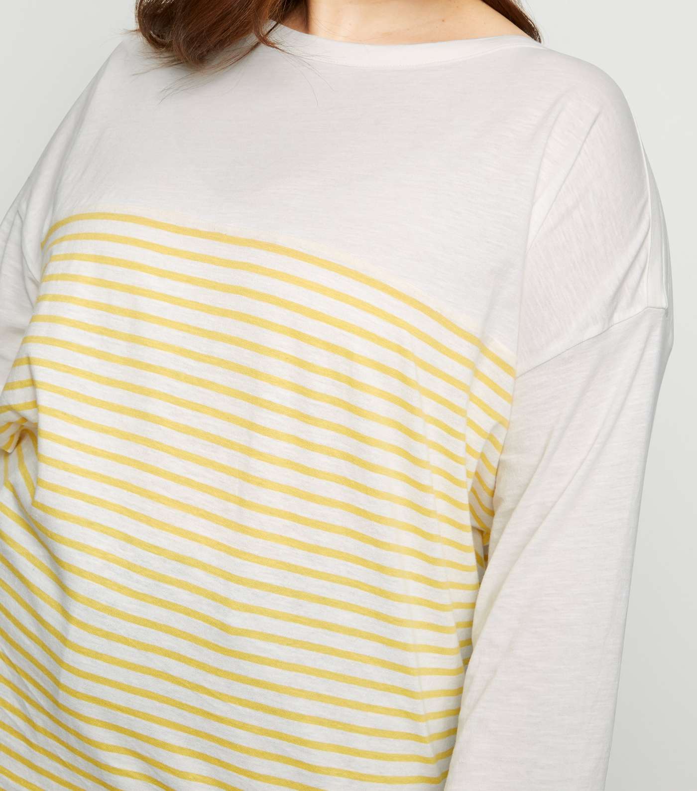 Curves Yellow Stripe 3/4 Sleeve T-Shirt Image 5