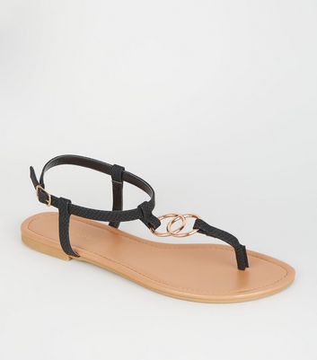 new look black sandals