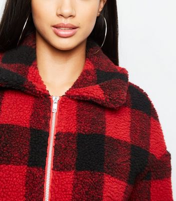 red teddy coat womens