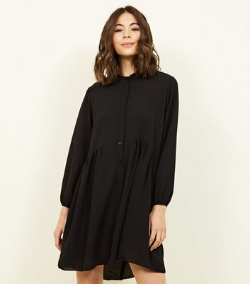 button up smock dress