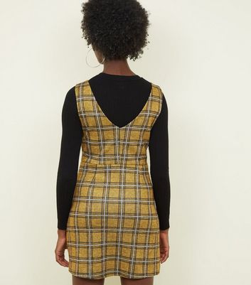 Cameo Rose Yellow V-Neckline Pinafore Dress New Look shop for Cameo Rose Yellow V-Neckline Pinafore Dress New Look at Shopo