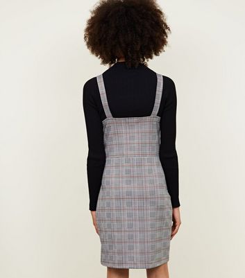 Cameo Rose Grey Prince of Wales Check Pinafore Dress New Look shop for Cameo Rose Grey Prince of Wales Check Pinafore Dress New Look at Shopo