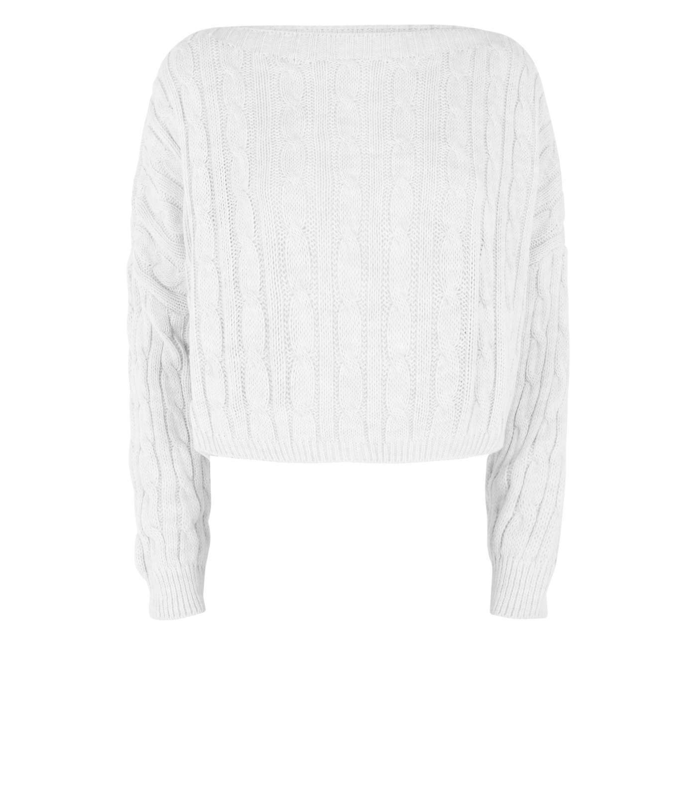 Cameo Rose Cream Cable Knit Jumper Image 4