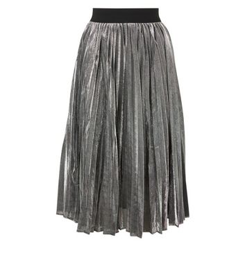 metallic skirt new look
