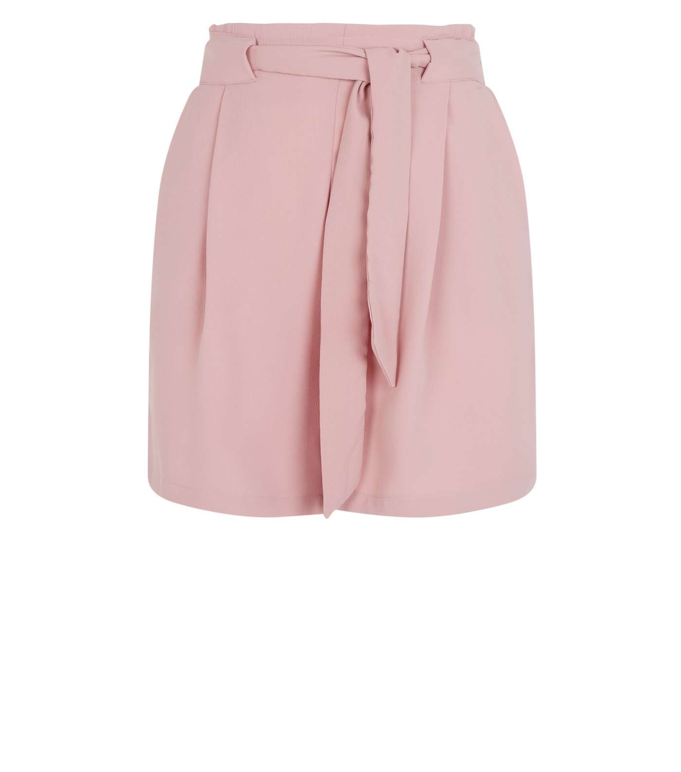 Mid Pink Tie Waist Shorts Image 4