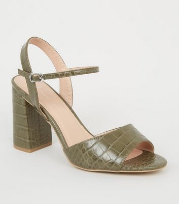 new look khaki heels