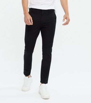 Image of Black Skinny Stretch Cropped Trousers New Look