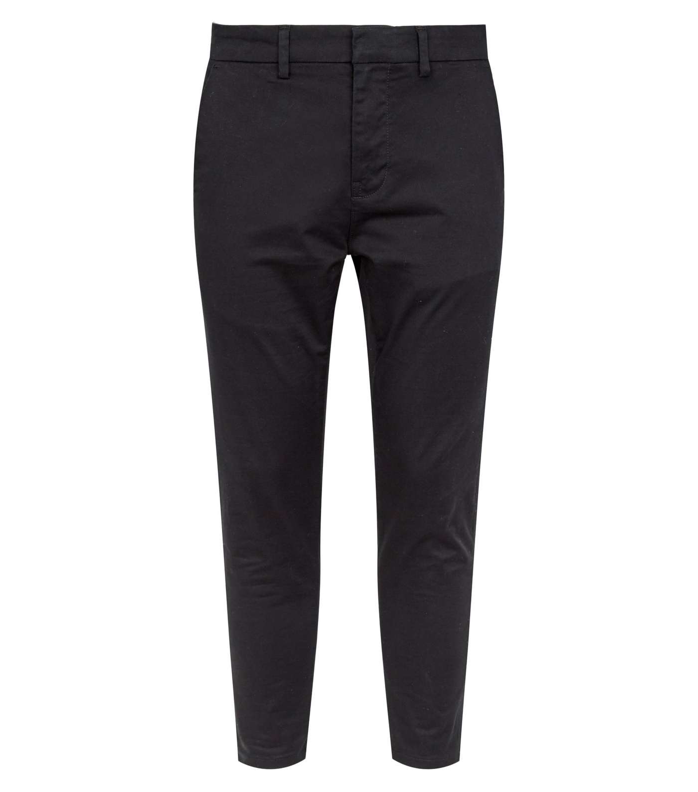 Black Skinny Stretch Cropped Trousers Image 5