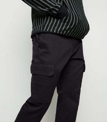 new look black cargo pants