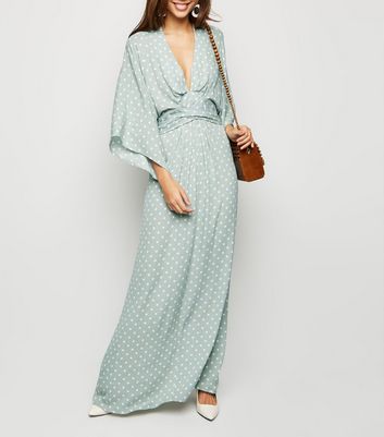 Blue Vanilla Mint Green Spot Maxi Dress New Look shop for Blue Vanilla Mint Green Spot Maxi Dress New Look at Shopo