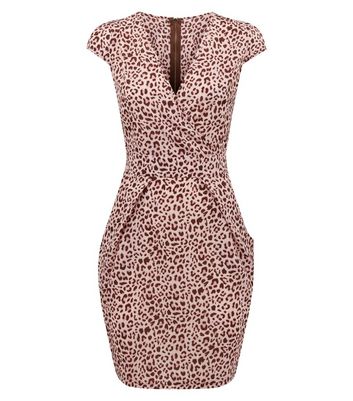 Blue Vanilla Mid Pink Leopard Print Tulip Dress New Look shop for Blue Vanilla Mid Pink Leopard Print Tulip Dress New Look at Shopo