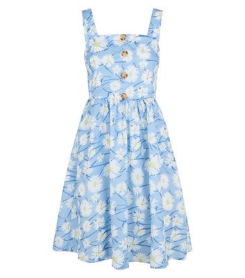 Blue Vanilla Pale Blue Floral Button Sundress New Look shop for Blue Vanilla Pale Blue Floral Button Sundress New Look at Shopo