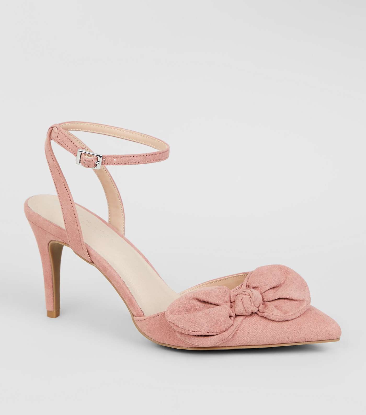 Pink Comfort Flex Suedette Bow Front Heels