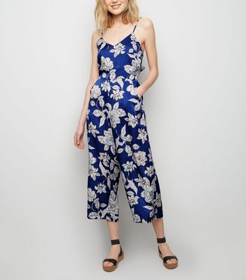 blue culotte jumpsuit