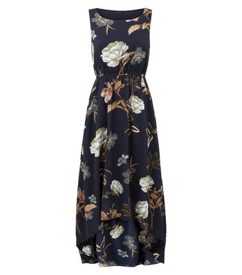 Blue Vanilla Navy Floral Dip Hem Dress New Look shop for Blue Vanilla Navy Floral Dip Hem Dress New Look at Shopo