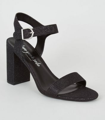 dark blue sparkly heels