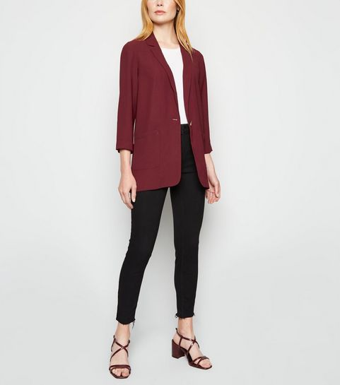 Burgundy Lightweight Blazer 