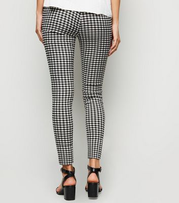 Gingham hot sale skinny trousers