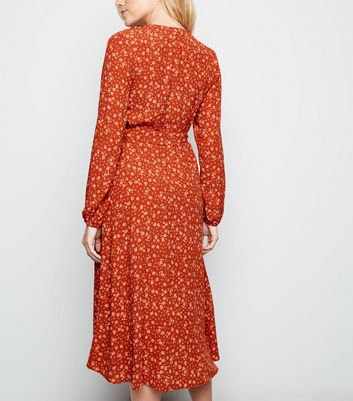 rust dress long