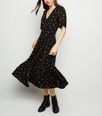 new look wrap floral dress