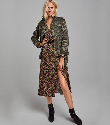 new look floral wrap dress