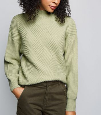 new look green jumper