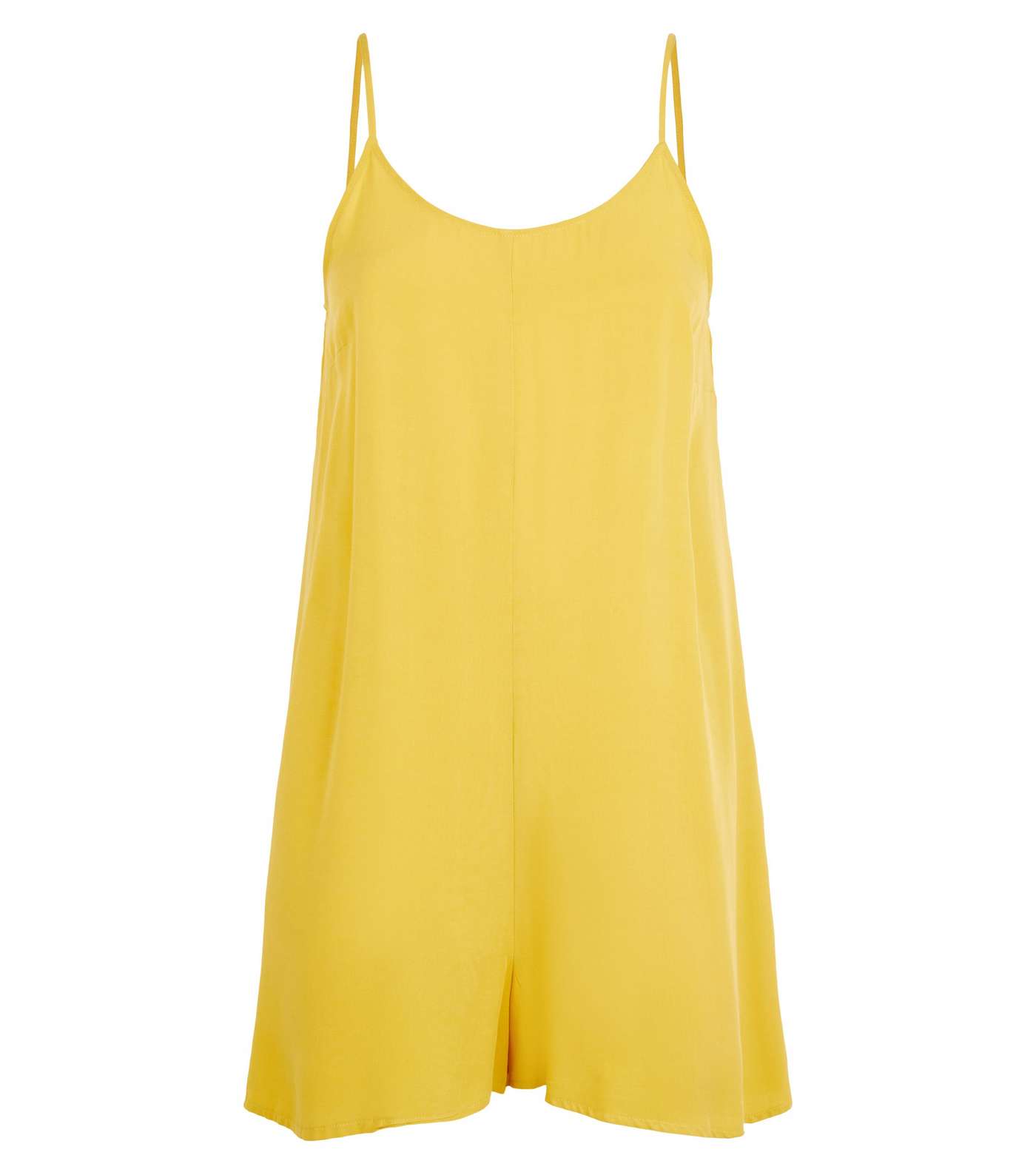 Yellow Strappy Woven Playsuit  Image 4