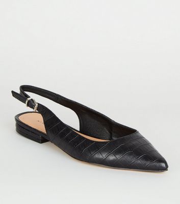 flat pointed slingback shoes