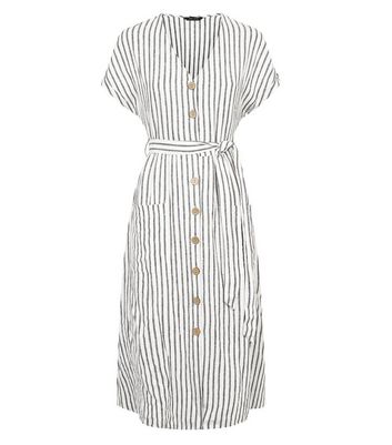 new look white linen dress