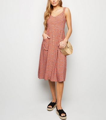 new look button front midi dress
