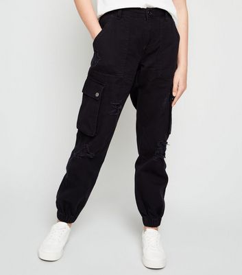 New Look Girls Jackie Ripped Cargo Trousers