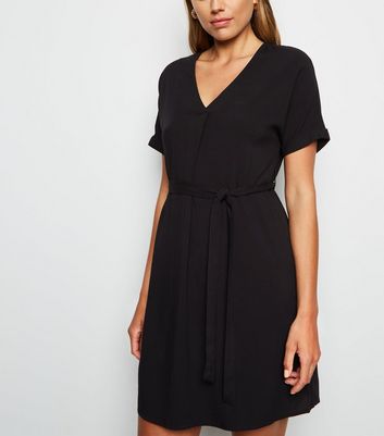 black tunic dress