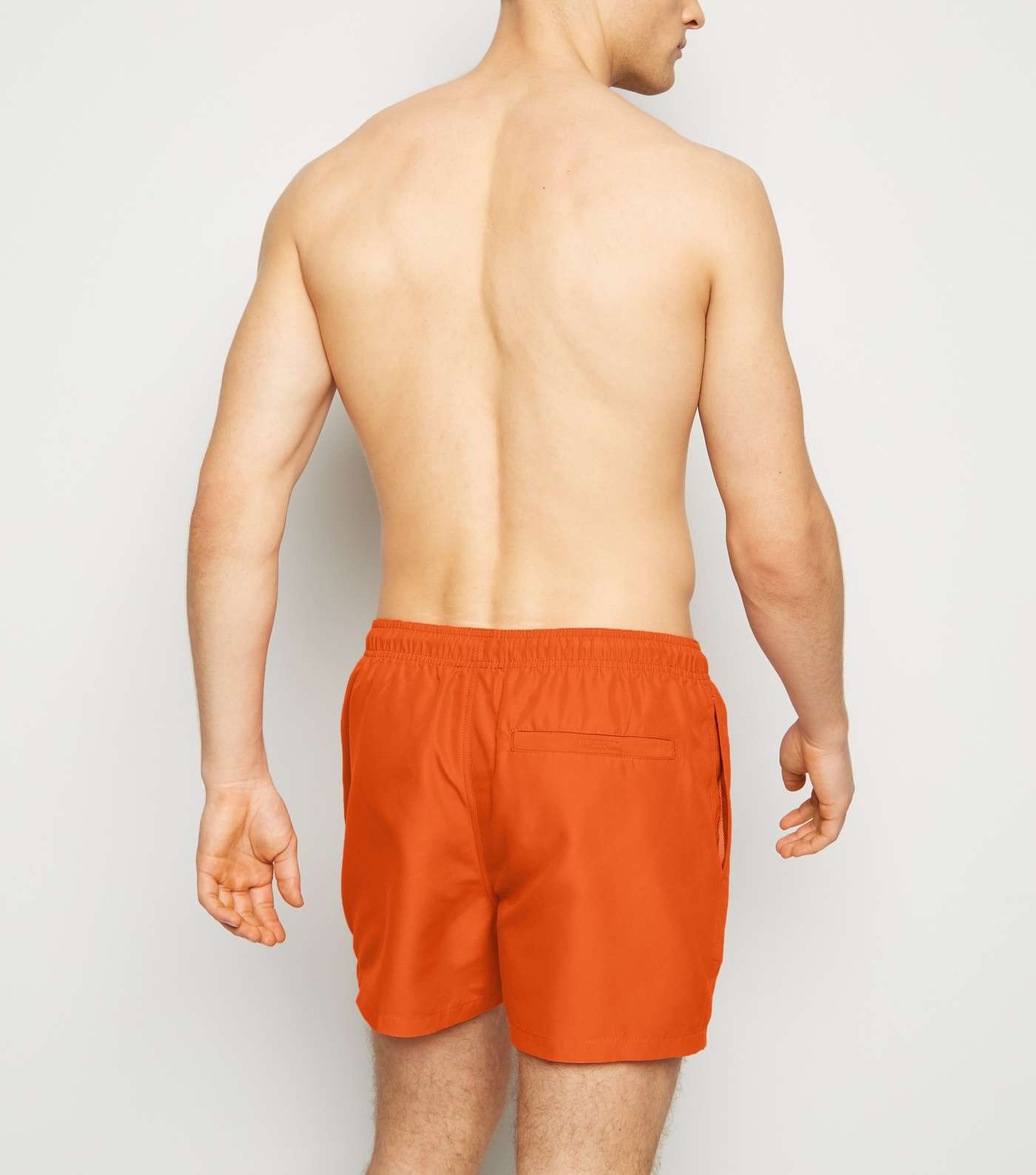 Orange Embroidered Circle Swim Shorts Image 3
