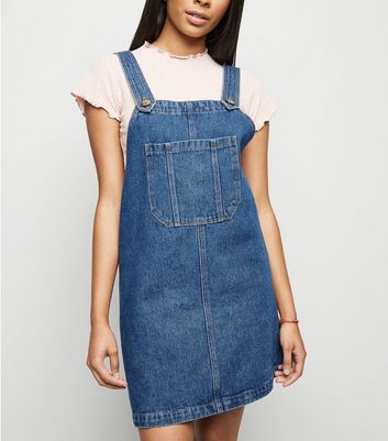 petite denim pinafore