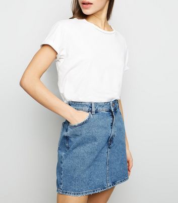 Petite Blue Denim Mini Skirt | New Look