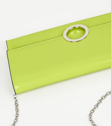 new look yellow clutch bag