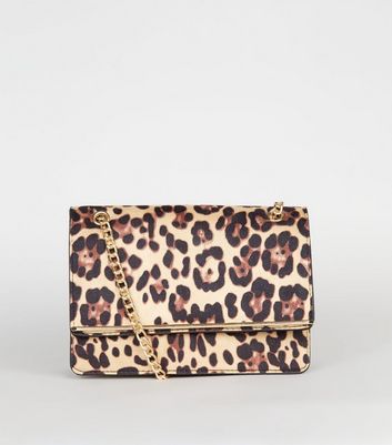 leopard print over shoulder bag