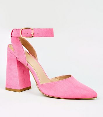 new look pink court shoes