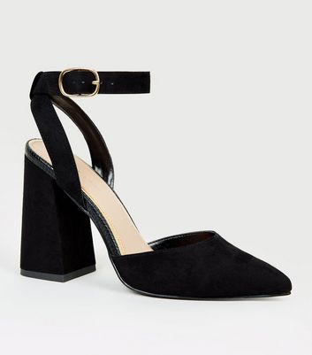 new look black pointed heels